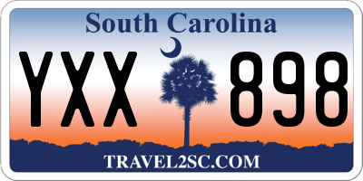 SC license plate YXX898