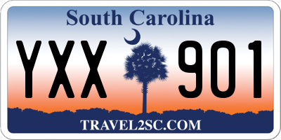 SC license plate YXX901