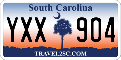 SC license plate YXX904