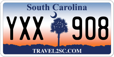 SC license plate YXX908
