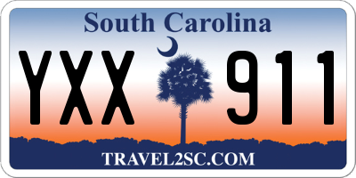 SC license plate YXX911