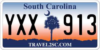 SC license plate YXX913