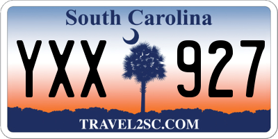 SC license plate YXX927
