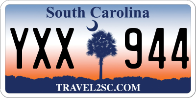 SC license plate YXX944