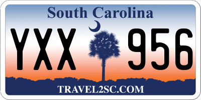 SC license plate YXX956