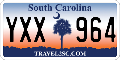 SC license plate YXX964