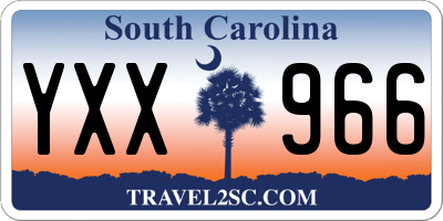 SC license plate YXX966