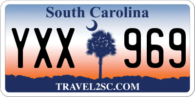 SC license plate YXX969