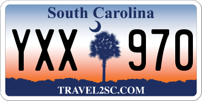 SC license plate YXX970