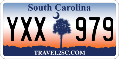 SC license plate YXX979
