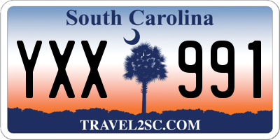 SC license plate YXX991