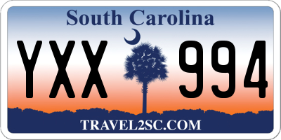 SC license plate YXX994
