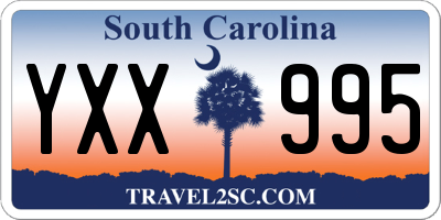 SC license plate YXX995