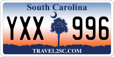 SC license plate YXX996
