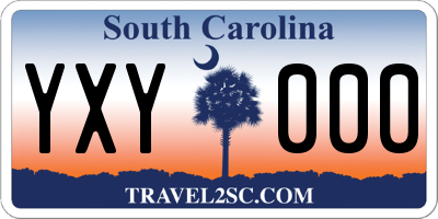 SC license plate YXY000