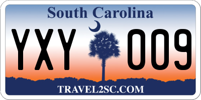 SC license plate YXY009
