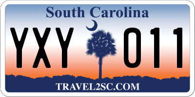 SC license plate YXY011