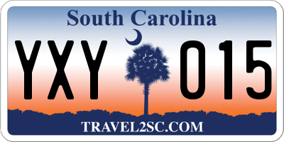 SC license plate YXY015