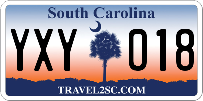 SC license plate YXY018