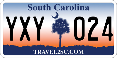 SC license plate YXY024