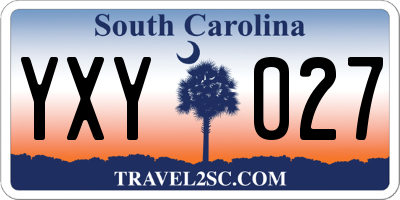SC license plate YXY027