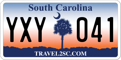 SC license plate YXY041
