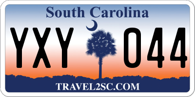 SC license plate YXY044
