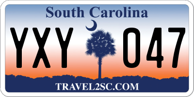 SC license plate YXY047