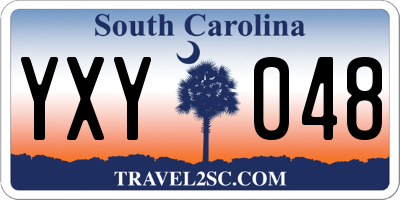 SC license plate YXY048