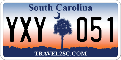 SC license plate YXY051