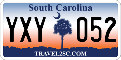 SC license plate YXY052