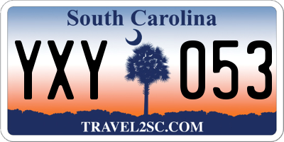 SC license plate YXY053
