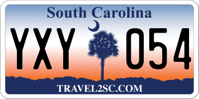 SC license plate YXY054