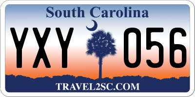SC license plate YXY056