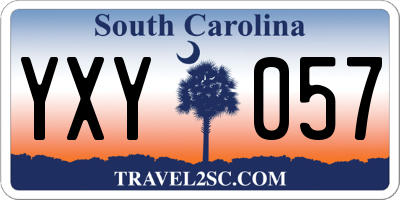 SC license plate YXY057