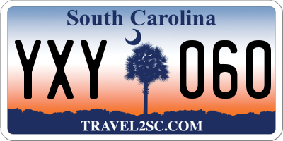 SC license plate YXY060