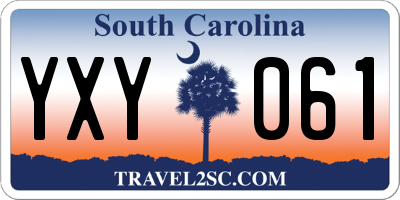 SC license plate YXY061