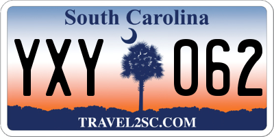 SC license plate YXY062