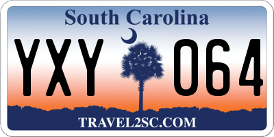 SC license plate YXY064