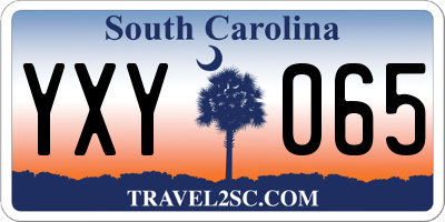 SC license plate YXY065