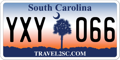 SC license plate YXY066