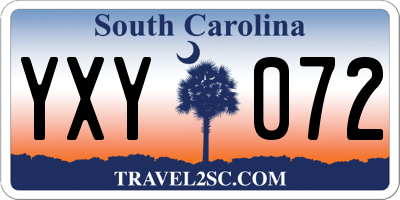 SC license plate YXY072