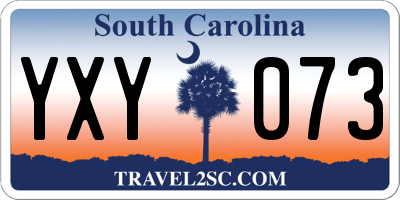 SC license plate YXY073