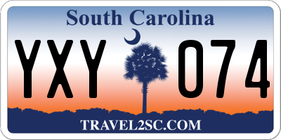 SC license plate YXY074
