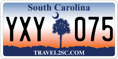 SC license plate YXY075