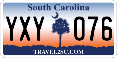 SC license plate YXY076