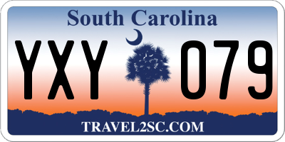 SC license plate YXY079