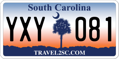 SC license plate YXY081