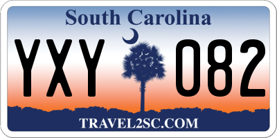 SC license plate YXY082