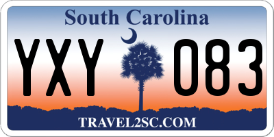 SC license plate YXY083